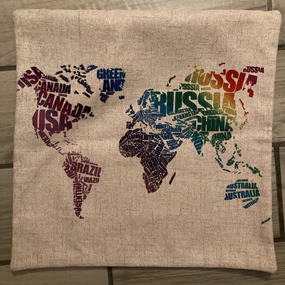 Pillow cover with‎ rainbow 🌈 countries